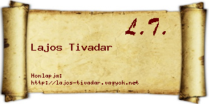 Lajos Tivadar névjegykártya